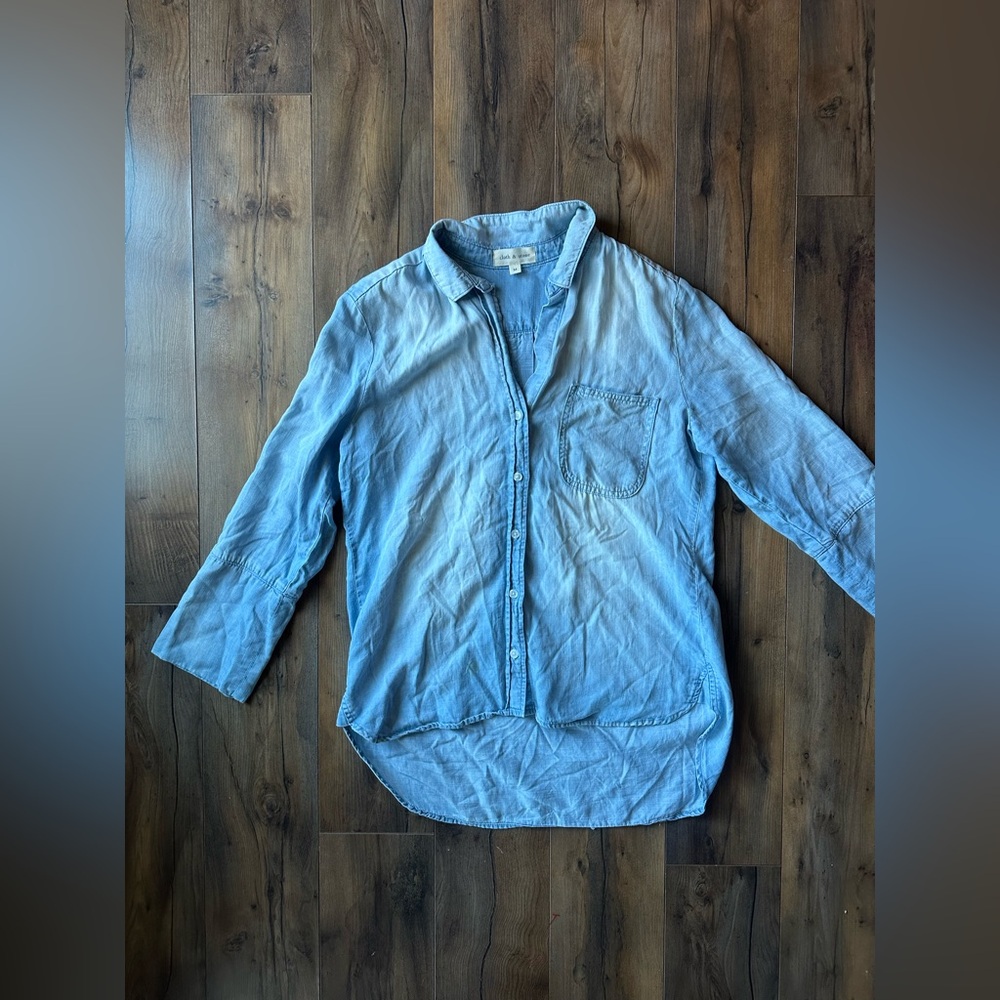 Cloth & Stone Blue Button Down Shirt - Picture 2 of 8